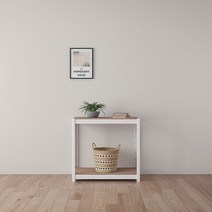 홈던트 하우스 철제 스탠드선반 2단 800 x 600 x 750 mm, 화이트