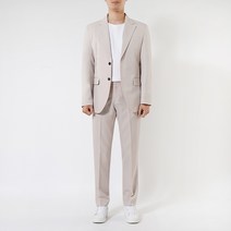 언탭트 남성용 사계절 투버튼 베이직 캐주얼 정장세트