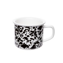 플라라 에나멜러스 머그 370ml, 마블블랙, 1개
