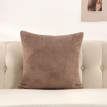 홈플로우 봄가을 테디 몽글털 포근한 쿠션 커버