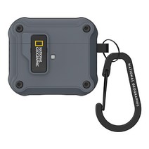 내셔널지오그래픽 러기드 범퍼 오토 락 에어팟3 케이스, 그레이