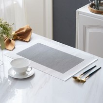 라온투유 북유럽 모던 테이블매트 4p, 08 2실버, 300 x 450 mm