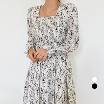 바블링브룩 여성용 스모크 플라워 롱 원피스