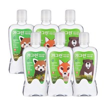 가그린 어린이용 구강청결제 사과향 캐릭터 랜덤발송, 6개, 380ml