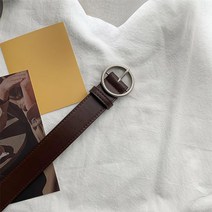 라룸 여성용 세미와이드 복고풍 힙한 캐쥬얼 벨트