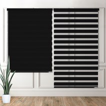 누베스 듀오매직 베이직 콤비 블라인드 블랙 95 x 240 cm
