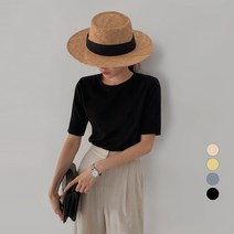 바블링브룩 여성용 데일리 라운드 반팔 니트