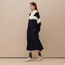 콜라보토리 Color-block Pleats Sweat Dress BECMA4008M
