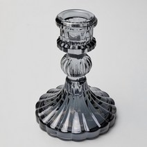 쌍떼 엔틱 티라이트 소품 촛대 그레이 크리스탈 캔들 홀더