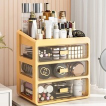 루띠에트 대용량 화장품 정리함 수납 보관함 대형 3단, 오렌지, 1개