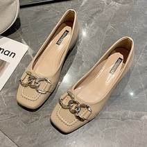 여성스러움 베스트 디자인 메탈 체인 여성구두