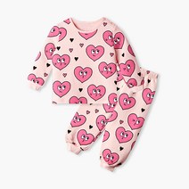 유니프랜드 아동용 더블하트 보온내의 상하세트