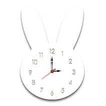 가팡 캐릭터형 무소음 벽시계 CLOA024, 화이트 04번