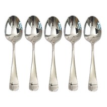 윌리브 국산 스텐 니노 커트러리 케이크 스푼, 실버, 5개