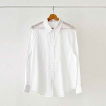 플랜데이 여성용 썸머 비비드 하늘하늘 긴팔 셔츠 남방