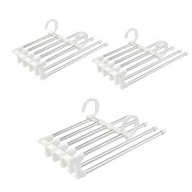 마켓플랜 접이식 5단 바지걸이, 3개입