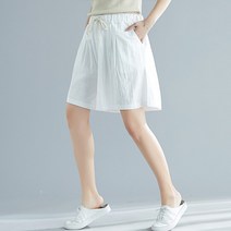 유니제이 여성용 로버츠 밴딩 반바지