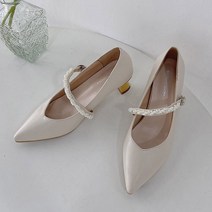 진주 스트랩 스틸레토 여성구두 GH35_RD_760