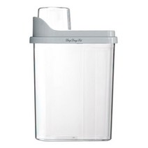 딩동펫 반려동물 투명 밀폐 사료통, 그레이, 2.5L