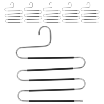 생활공식 5단 논슬립 바지걸이, 블랙, 6개입
