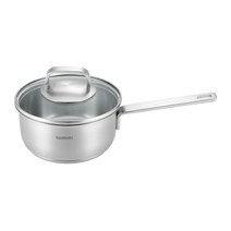 쿡에버 Cook304 글라스커버 IH인덕션 스텐 편수냄비, 16cm