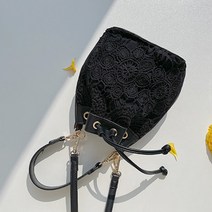 레이스 스트링 버킷백