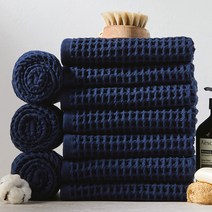 소프트터치 와플 타월 130g 30수 면사, 네이비, 10개