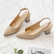 슈카르페 여성용 폭신 구름 슬링백 힐 6cm
