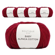 쎄비 베이비 알파카 코튼 모헤어실 5p, 247 루비레드, 5개