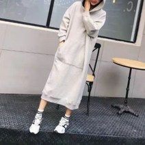 트랜드 컴퍼니 임산부 후드 롱 원피스