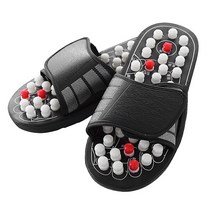 큐지오 쿠션 지압 슬리퍼 L, 1개, 블랙