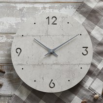 플라이토 우드 스톤 무소음 인테리어 벽시계 28cm, 그레이톤