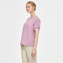 뮬라웨어 여성용 숄더 버튼업 숏 슬리브 MWSBTS114