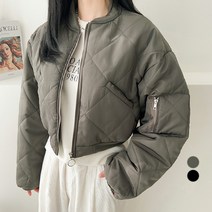 세컨그라운드 여성용 퀼팅 항공 패딩 점퍼