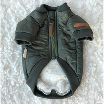 바이담수미 강아지옷 은은한광택 항공점퍼, 카키