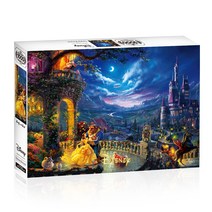 미디어앤아트 토이앤퍼즐 51 x 73.5 cm, 1000피스, 미녀와 야수 달빛 속에서 왈츠