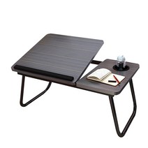 요기쏘 우드 접이식 각도조절 베드 테이블, 다크우드