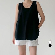 무드인더 여성용 루즈핏 플레어 나시