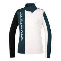 까스텔바작 여성용 골프 배색 변형 하이넥 니트 BGAWSW707