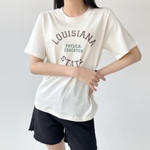 아델모아 여성용 루이스 나염 루즈핏 반팔 티셔츠