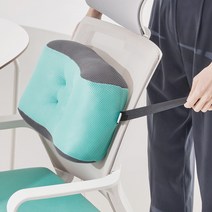 꾸멜 써포터 매쉬 등받이 허리쿠션, 민트