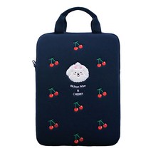 쁘숑앤포숑 13 세로 노트북 파우치, NAVY