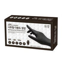 소프트네이쳐 니트릴장갑 블랙 L, 대(L), 1개