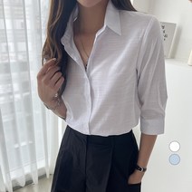 세컨그라운드 여성용 슬라브 7부 셔츠