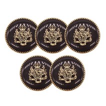 금속 고급 포인트 정장 단추 신형톱니 21mm, 밤색골드, 5개