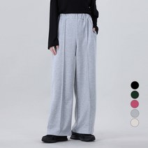 어썸어라운드 여성용 숏&롱 컬러 와이드 밴딩 팬츠 롱