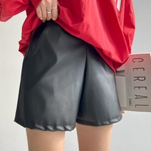 여성용 피핀 레더 뒷밴딩 숏팬츠 79930