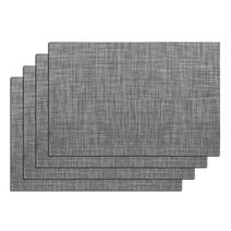 호텔 방수 다이닝 식탁 매트 4p 세트, 모던 그레이, 45 x 30cm