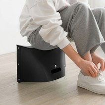백스타일 휴대용 각접기 의자, 블랙