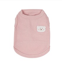 부투펫 강아지 데일리 스판 파스텔 얇은 티셔츠, 핑크
